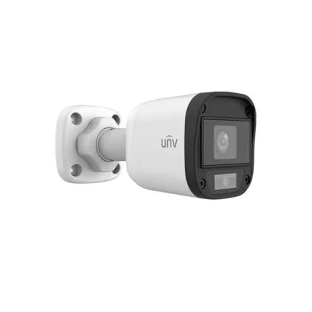 Caméra analogique 2MP mini bullet avec vision couleur jour/nuit grâce à ColourHunter, pour installations extérieures ou intérieures.