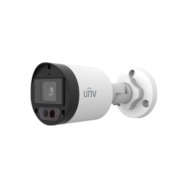Caméra bullet analogique HD 2MP avec objectif motorisé, vision nocturne IR 40 m, éclairage adaptatif et boîtier IP67 pour surveillance extérieure.
