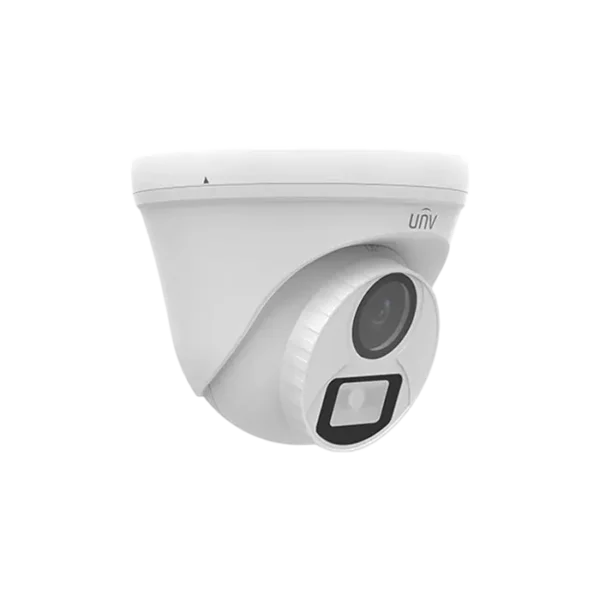 Caméra bullet 2MP analogique avec image couleur jour et nuit, LED blanche, objectif fixe, boîtier IP67 et compatibilité multi-formats.