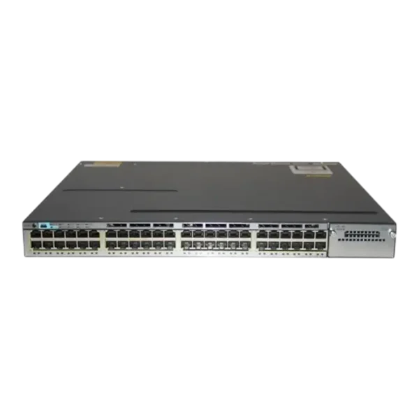 Switch Cisco WS-C3750X-48PF-L avec 48 ports PoE+, empilable et manageable, pour réseaux d’entreprise