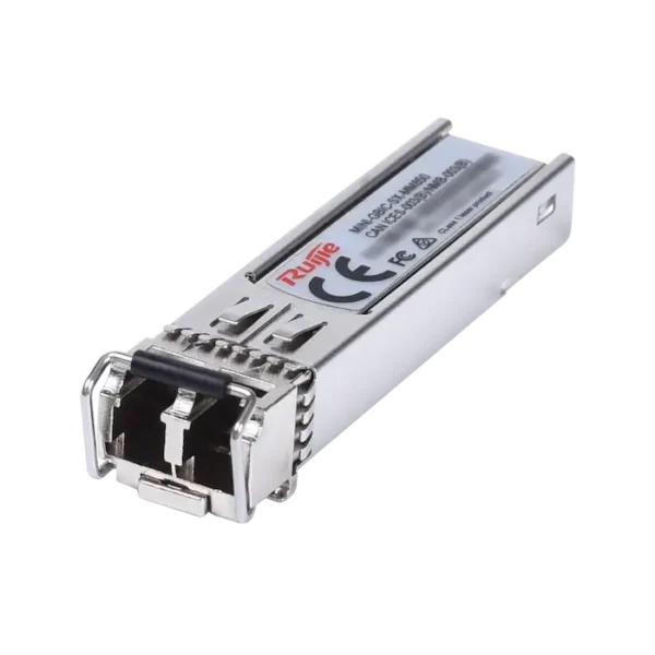 Module SFP MINI-GBIC-SX-MM850 à 850 nm pour liaisons fibre multimode jusqu’à 550 m, avec interface LC duplex.