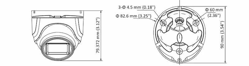 Caméra de surveillance dôme 2 MP DS-2CE76D0T-EXIMF avec micro intégré, IR EXIR 30 m et boîtier métallique IP67.