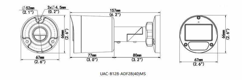 Caméra bullet analogique HD 2MP avec objectif motorisé, vision nocturne IR 40 m, éclairage adaptatif et boîtier IP67 pour surveillance extérieure.