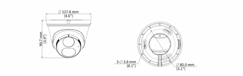 Caméra de sécurité analogique 5MP de type turret avec vision nocturne 40 m, LED blanche intelligente et protection IP67 pour usage extérieur.