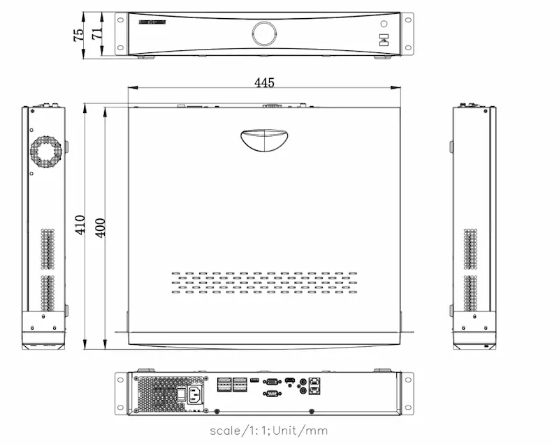 NVR DS-7732NXI-K4 32 canaux avec sorties HDMI/VGA, 4 baies HDD et détection intelligente AcuSense, compatible 4K.